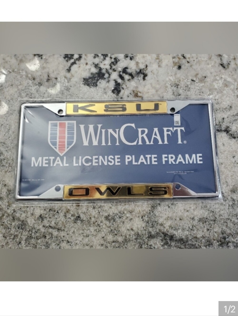 WinCraft KSU Owls Metal License Plate Frame. NEW!